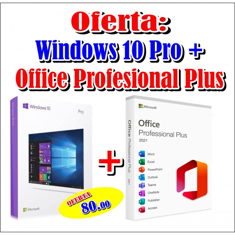 Licencia Windows 10 Pro Office Profesional Plus 2021 4163